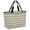 Sage, Olive, Celadon, Cream, variant on Navy Blue Striped Beach Bag for Women,Large Breathable Mesh Beach Tote Bag,Modern Rustic Wave Beige Linen Texture Sandproof Lightweight Travel Bags for Vacation Picnic Swimming Pool 15.7"x15.7"x9.1"
