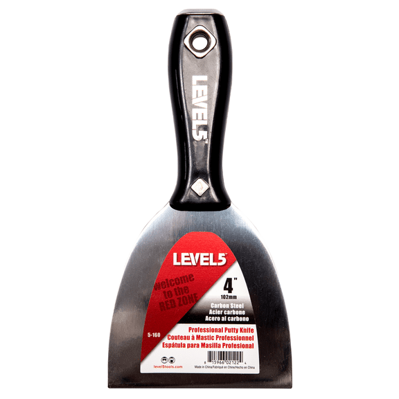 Level5 4 in. Carbon Steel Putty Knife with Plastic Handle
