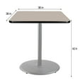 thumbnail image 5 of Hampden Furnishings Bennet Collection Steel Frame 36" Square Top, Round Base, 42" Height, Cafe Table Grey Frame/Grey Nebula Top, 5 of 5