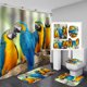 thumbnail image 1 of Juego de cortinas de ducha Tropical Parrot, impermeable, para baño, 1 of 2