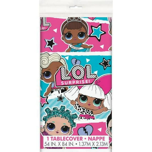 Unique Industries LOL Surprise Rectangular Plastic Table Cover, 54" x 84"