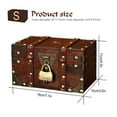 thumbnail image 3 of Treasure Chest Covered Design Space-saving Dustproof Wooden Sundries Organizer for Living Room, 3 of 7