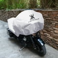 thumbnail image 3 of Unique Bargains 210T Motorcycle Half Cover Outdoor Waterproof Rain Dust UV Protection Silver Tone L, 3 of 7