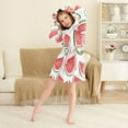 thumbnail image 3 of FORMRS Niños Bathrobe Unisex Hooded Robe Soft Plush Pajamas Sleepwear, Size 2-3T, Cute Watermelon, 3 of 7