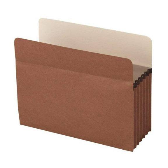 Office Depot® Brand Standard File Pocket, 5-1/4 Expansion, Letter Size, Brown, Pack Of 5