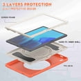 thumbnail image 2 of Dteck Kids Case for Galaxy Tab A7 10.4 2020 T500 T505 Rugged Kickstand with Pencil Holder Shockproof Heavy Duty Hybrid Three Layer Armor Silicone PC Tablet Cover, orange, 2 of 6