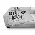 thumbnail image 3 of Saying Soft Flannel Fleece Throw Blanket, All We Need Is Love Phrase Inspirational Message Valentine's Day Concept, Cozy Plush for Indoor and Outdoor Use, 50" x 60", Charcoal Grey White, by Ambesonne, 3 of 6