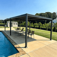 thumbnail image 2 of PURPLE LEAF 13'×20' Outdoor Louvered Pergola with Adjustable Hardtop Roof Patio Pergola Deck Garden Yard, Grey, 2 of 8