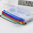 thumbnail image 4 of 12PCS Binder Pockets A6 Binder Zipper Folders for 6-Ring Notebook Binder Transparent Loose Leaf Pouch Document Filing Bags, 4 of 5