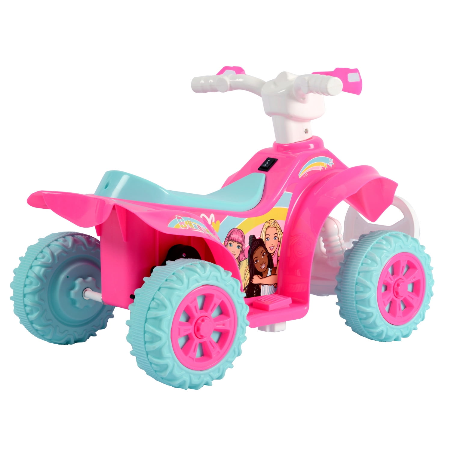 Barbie ATV Quad, 6V Battery Powered Ride On for Kids Ages 1.5+, Pink