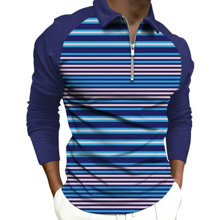 

Pianpianzi Long Sleeve under Scrub Tee Long Layering Men Mens Long Sleeve Knit Shirts Mens Fashion Casual Sports Digital Print Lapel Raglan Zipper Long Sleeve Top