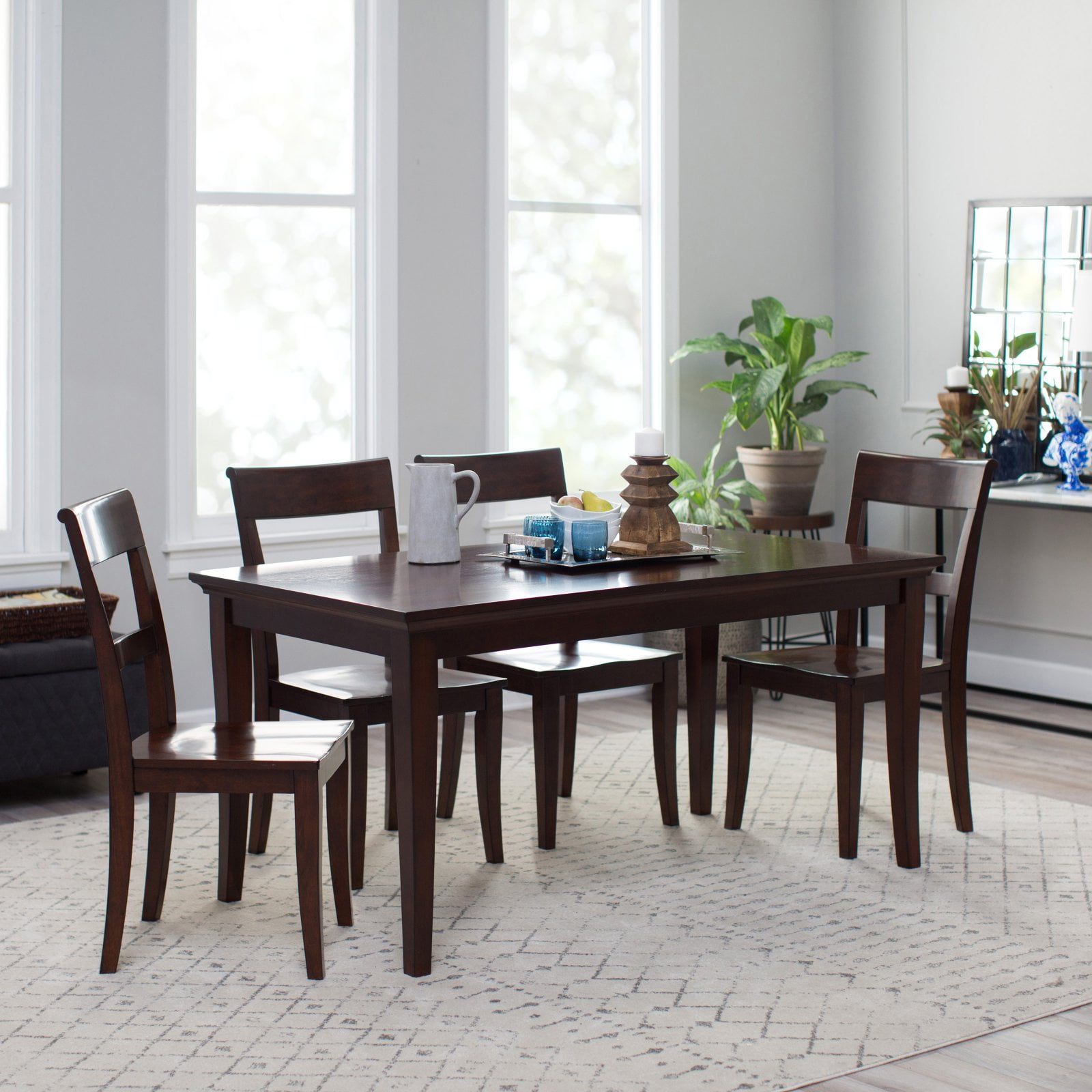 Belham Living 5 Piece Durham Espresso Dining Table Set