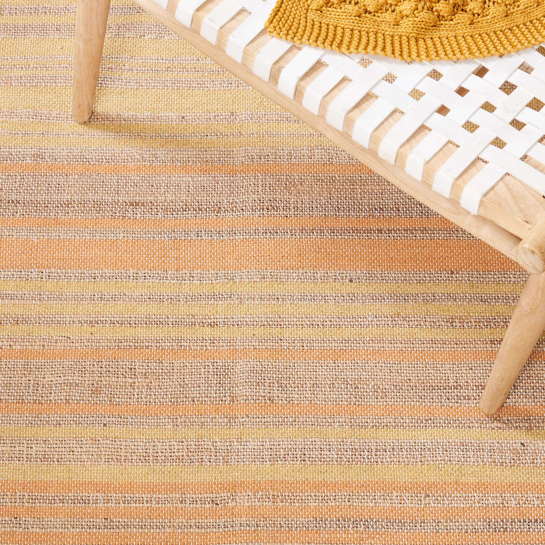 SAFAVIEH Kilim Adella Striped Area Rug, Natural/Gold, 8' x 10'