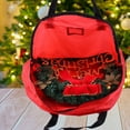 thumbnail image 5 of Bjutir Christmas Wreath Storage Container Red Round Christmas Ornament Storage Bag With Handle Zippers Large Container Christmas Decorations Storage Bags 20*90Cm, 5 of 8