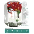 thumbnail image 2 of Red Snowman Christmas Tie Up Curtains for Windows 63 Inch Length Balloon Curtains Kitchen Adjustable Balloon Window Shade Xmas Tree Ball Snowflake Tie Up Valance Bathroom Curtain Window 52"x63", 2 of 6