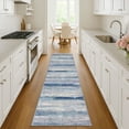 thumbnail image 3 of iOhouze Hallway Runner Rug 2x8 Kitchen Runner Rugs Non-Slip Washable Soft Print Distressed Blue/Grey/Beige Carpet Runner for Entryway Bathroom Laundry Room Foyer, 3 of 9