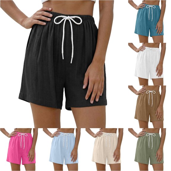 TinyBloomm Womens Long Swim Shorts Breathable Shorts For Summer Casual Beach High Waist Elastic Waistband Comfortable, Size XL