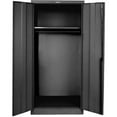 thumbnail image 1 of Hallowell 445W18ME 400 Series Stationary Solid Wardrobe Cabinet, 48W in. x 18D in. x 72H in. , 708 Midnight Ebony, Single Tier, Double Solid Door, 1-Wide, Knock-down, 1 of 1