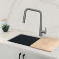 thumbnail image 1 of Stylish Turin One-Handle Gunmetal Pull Down Kitchen Faucet Height 17" K-143P, 1 of 13