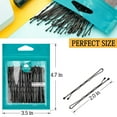 thumbnail image 2 of JIRIS Bobby Pins, 100Count 2Inches Black Hair Pins Hairpins with Bag for Women Lady Girls Kids Hair Pin Invisible Wave Bobby pin Barrette Hair Clips Bulk Hair Accessories (Black), 2 of 7