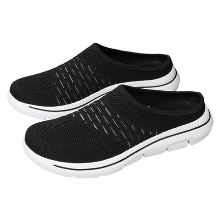 

Fauean Slip on Shoes Women Casual Wrapped Toe Mesh Breathable Casual Shoes Going Out Black Size 37