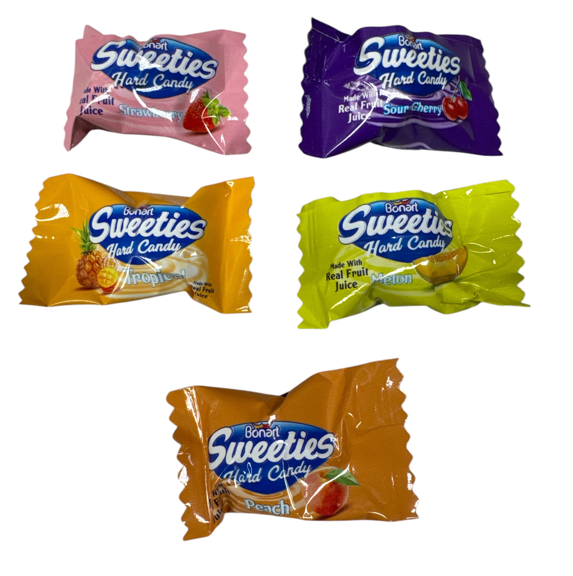Bonart Sweeties Fruit & Milk Cream Hard Candy, Made With Real Fruit Juice (2 Pounds)