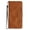 Brown, variant on Dteck Compatible for iPhone XS Wallet Case,iPhone X Case,[Kickstand][Wrist Strap][Card Holder Slots] Butterfly Floral Embossed PU Leather Flip Cover,Red