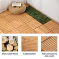 thumbnail image 6 of Renwick 12" x 12" Wood Flooring Tiles Wooden Pavers Indoor & Outdoor For Patio Garden, Pack of 27, Natural Wood, 6 of 10