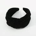 thumbnail image 4 of FUNUONY Womens Knotted Wide Headbands, Velvet Headband, Large Head Bans for Women's Hair Fashion Designer Girls Headbands Hair Accessories Vintage Wide Top Knot Pearls Hair Hoops, 4 of 4