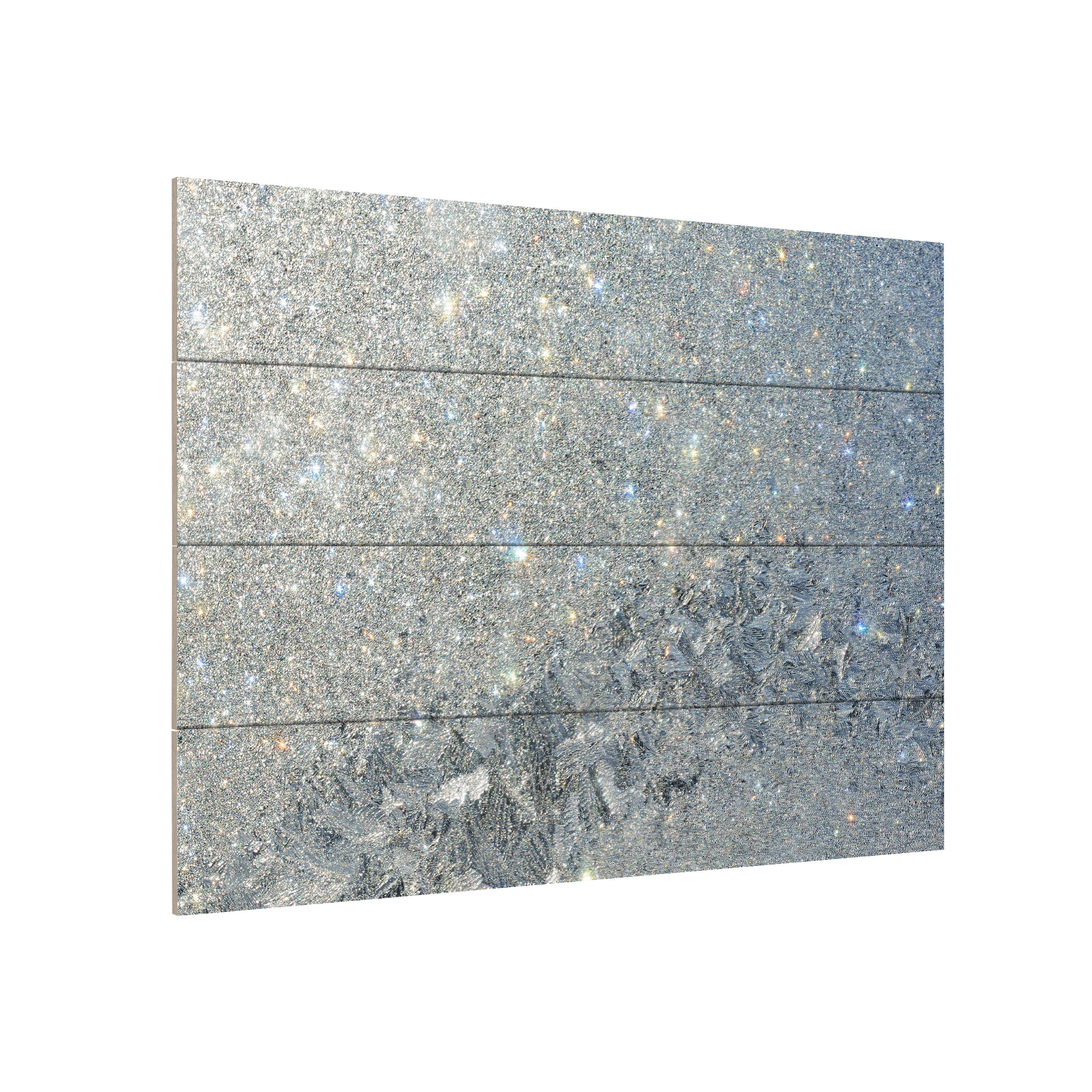 Trademark Fine Art 'Frost Pattern Sun Stars' Wooden Wall Art Art by Kurt Shaffer
