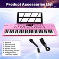 thumbnail image 4 of iMeshbean 61 Keys Keyboard Piano Electronic Digital Piano w/Built-In Speaker Microphone（pink）, 4 of 11