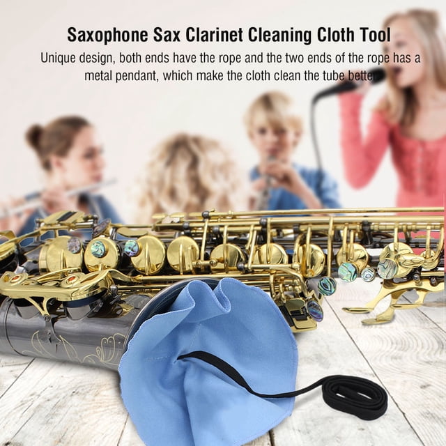 Paño de limpieza para saxofón, LADE Durable Saxofón Herramienta de limpieza para saxofón Paño de limpieza para clarinete Grado profesional