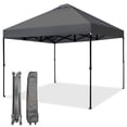 thumbnail image 1 of QinaQin Carpa pop up de 10x10 pies con armado one push, ventilación superior, bolsa con ruedas, 4 sacos de arena, 8 estacas y 4 cuerdas, color gris, 1 of 8