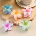 thumbnail image 2 of Tkrady Flower Claw Clip for Women, Hawaiian Plumeria Hair Clip,Preppy Flower Hair Clips, Hibiscus Hair Clip, Hawaii Hair Accessories for Thick Hair, Gifts for Women Teen Girls, 2 of 5