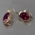 thumbnail image 3 of HOOUN Gold Cubic Zirconia Red Ear Hook Drop Dangle Earrings Anniversary Jewelry Gift-Gold, 3 of 3