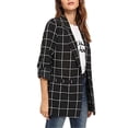 thumbnail image 3 of Chaqueta informal ligera con mangas enrollables y blazer abierto para mujer, 3 of 5