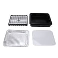thumbnail image 2 of Foil Carrying Tray, Easy To Clean Stackable Multifunction Insulated Portable Aluminum Foil Pans with Removable Lid for Hot or Cold Food, 2 of 7