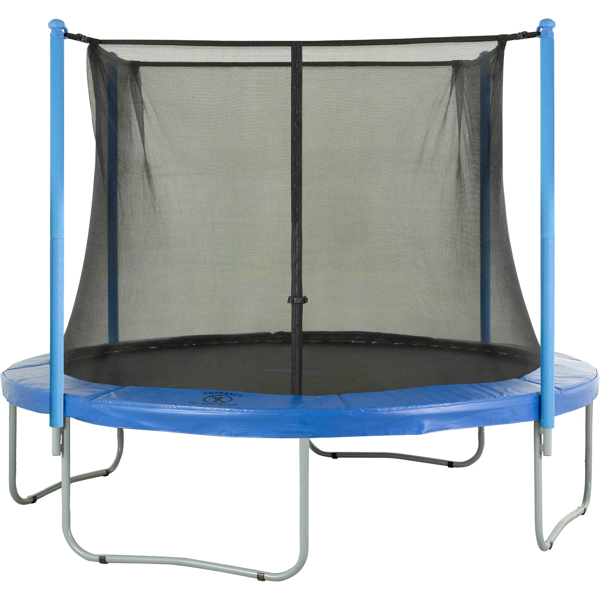 Machrus Upper Bounce Trampoline Safety Enclosure Net, Fits 10 FT Round Frame, Using 4 Poles (or 2 Arches) - Adjustable Straps- Net Only