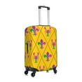 thumbnail image 3 of Balery Luggage Cover Mardi Gras Crayfish and Fleur de lis Print Suitcase Covers for Luggage Elastic Washable Suitcase Protector Fits 18-32 Inch Luggage-Medium, 3 of 9