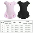 thumbnail image 4 of IBTOM CASTLE Kid Girls Short Cap Sleeve Ballet Dance Dress Bowknot Chiffon Tutu Skirted Leotard Ballerina Dancewear Gymnastics Costume 18-24 Months Pink, 4 of 8