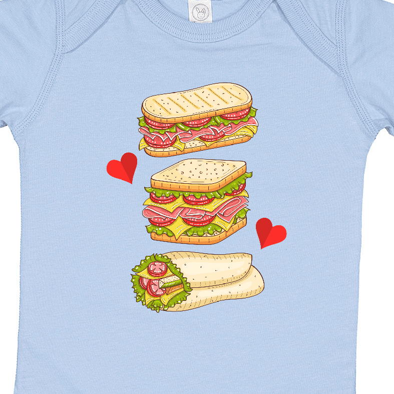 Inktastic Sandwich Lover Deli Food Boys or Girls Baby Bodysuit