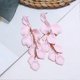 thumbnail image 5 of Pendientes colgantes de pétalos de rosa acrílicos, de resina bohemia, cuadrados, ovalados, de aro, con forma de flor y corazón, para mujeres y niñas., 5 of 5