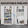 thumbnail image 5 of CJF Metal Storage Cabinets with 5 Adjustable Shelves, 71" H Locking Storage Cabinet for Garage, Office, School - White, 5 of 17