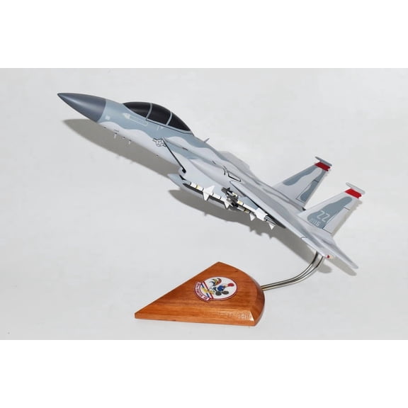 67th Fighter Squadron F-15C Model, 1/42nd (18") Scale, Mahogany, Fighter