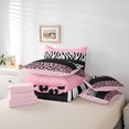 thumbnail image 4 of Erosebridal Grey Cheetah Print Bedding Twin Size, Rustic Animals Bed in a Bag Twin size, Zebra Room Decor, Reversible 7pcs, 4 of 5
