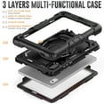 thumbnail image 3 of Allytech Heavy Duty Rugged Case for Lenovo Tab M9 2023, Adjustable Kickstand Case with Built-in Screen Protector, Anti-Drop Shockproof Full Body Protection Case for Lenovo Tab M9 - Black, 3 of 6