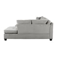 thumbnail image 6 of Lexicon Emilio Velvet Upholstered Reversible Sectional in Taupe, 6 of 9