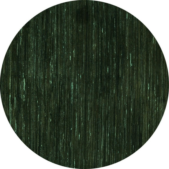 Ahgly Company Indoor Round Oriental Turquoise Blue Modern Area Rugs, 7' Round