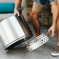 thumbnail image 5 of Solo Stove Bonfire 2.0 with Stand, Smokeless Fire Pit | Wood Burning Fireplaces W/ Removable Ash Pan, Portable Outdoor Firepit - for Camping, Stainless Steel, H: 16.75 in x Dia: 19.5 in, 25.1 lbs, 5 of 6