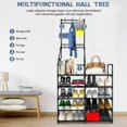 thumbnail image 4 of Shoe Rack 5 Tier Shoe Organizer Shoe Storage, Shoe Rack Organizer Free Standing Shoe Storage Organizer Shoe Holder Space Saving Shoe Shelf Shoe Stand Large Tall Shoe Tower for Entryway Hallway Closet, 4 of 6